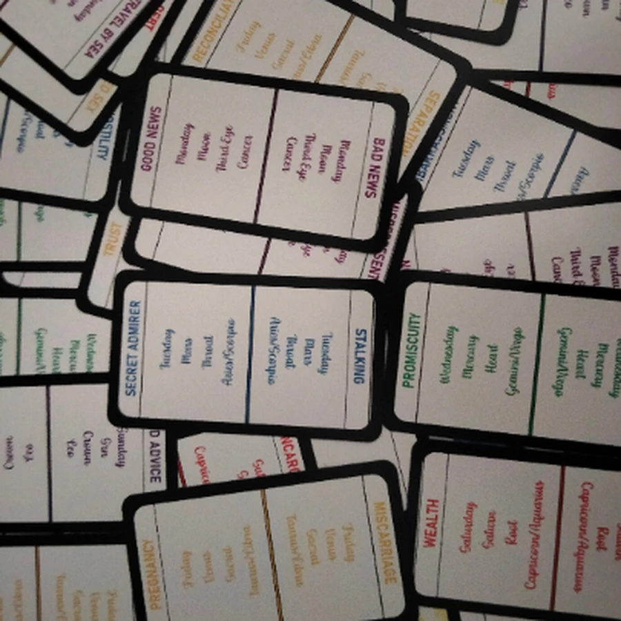 Astro Oracle Cards printable deck preview